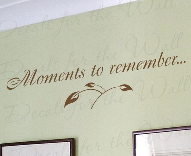 Moments Remember Family Love Home Wall Decal Art Adhesive Vinyl Lettering Quote Sticker Decoration Saying Decor F37 - image 1