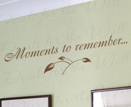 Moments Remember Family Love Home Wall Decal Art Adhesive Vinyl Lettering Quote Sticker Decoration Saying Decor F37 - thumbnail 1