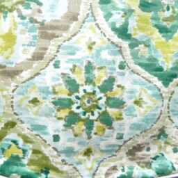 P Kaufmann Ali Baba Caribbean Blue - Window Valance/Lined & Corded Rod Pocket Scallop Valance/ Designer Fabric - thumbnail 2