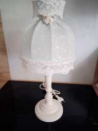 Shabby Chic Lampshade + Lamp Stand - thumbnail 1