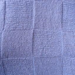 Baby Blanket Blue Color Size 55 X 52 Inches Hand Knit. Ready To Ship - thumbnail 3