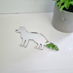 Fox Acrylic Mirror Wall Art Personalized Engraving Available - thumbnail 2