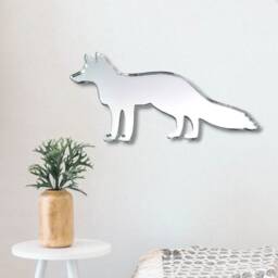 Fox Acrylic Mirror Wall Art Personalized Engraving Available - thumbnail 3