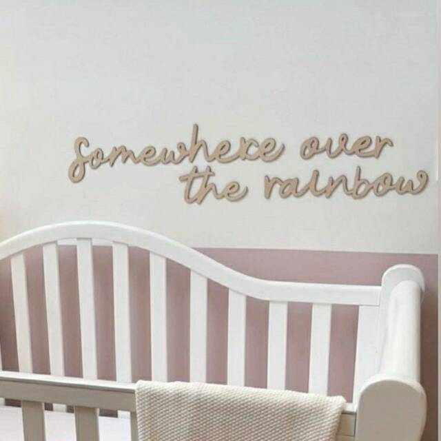 Somewhere Over The Rainbow Wood Wall Sign, Nursery Decor, Photo Prop - image 1