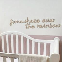 Somewhere Over The Rainbow Wood Wall Sign, Nursery Decor, Photo Prop - thumbnail 2