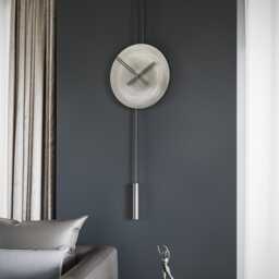 Copper Rose Gold Pendulum Wall Clock - Serenity, Luxury Dark Interior, Silent Modern Design - thumbnail 4