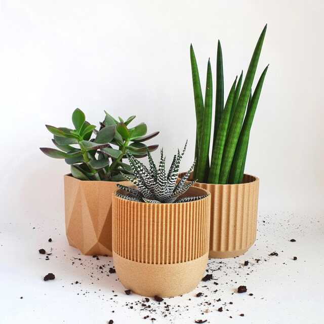 Set Of 3 Eco Planters Geometric Plant Pots, Designed & Made in The UK - image 1
