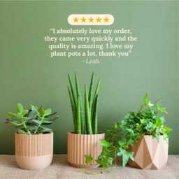 Set Of 3 Eco Planters Geometric Plant Pots, Designed & Made in The UK - thumbnail 2