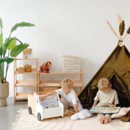 Toys Box Truck - Toddler Furniture, Montessori Bookshelf, Baby Shower Gift, Playroom Storage, Nursery Organizer, First Christmas Present - thumbnail 2