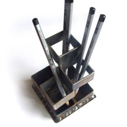 Industrial Desk Organizer For Home & Office Loft Pen Holder Desk Storage Accessories Pencil Cup Coworker Gift Rustic Decor - thumbnail 4