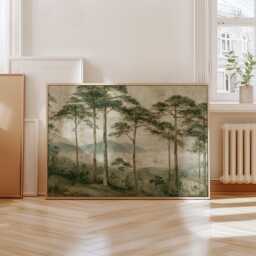 Pine Forest Poster, Woodland Path Print, Nature Wall Art, Paper - thumbnail 4