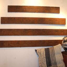 Boho Rustic Industrial Mid Century Modern Architectural Salvage Fragments Oversized Ceiling Tin Tiles Buy 1 Or All 4, 5, 6, 7, Ft Long X 6 Ins - thumbnail 3