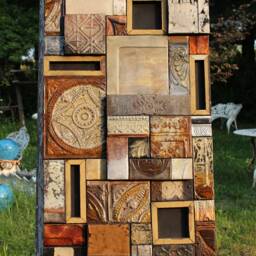 Boho Rustic Industrial Mid Century Modern Architectural Salvage Fragments Oversized Ceiling Tin Tiles Buy 1 Or All 4, 5, 6, 7, Ft Long X 6 Ins - thumbnail 4