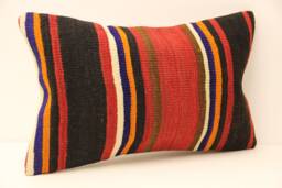 Vintage Turkish Kilim Pillow Throw Pillow Accent Sofa Lumbar Covers 12X20 in - 30 X 50 cm 4Oef-38 - thumbnail 1
