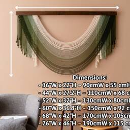 Macrame Wall Art, Rope Home Decoration, Decor Minimalist, Modern Farmhouse, Yarn Tapestry, Housewarming Gifts, Hanging V46 - thumbnail 2