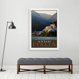 Amalfi Coast Vintage Travel Poster, Italian Retro Art Print - thumbnail 2