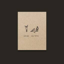 Love God People Print Christian Wall Art On Recycled Card - thumbnail 2