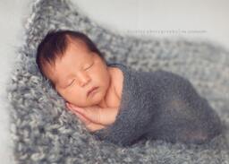 Gray Grey Fur Newborn Baby Blanket Photo Prop