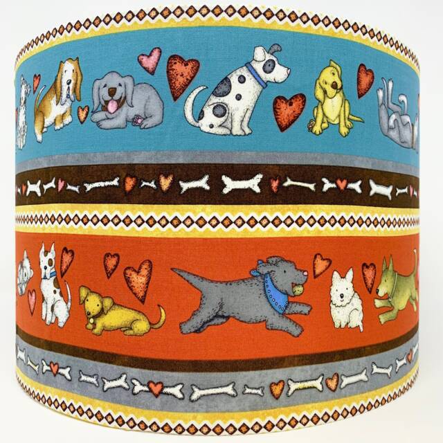 Dog Breed Fabric Lampshade Puppy Pet Light Shade - image 1