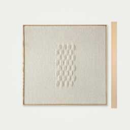 Woven Wool Wall Hanging - Square Framed Tapestry Japandi Decor Ii - thumbnail 4