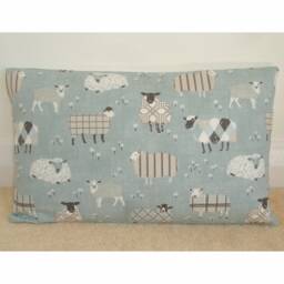 Cushion Cover Sheep Oblong Pillow Sham Farm Duck Egg Blue 12x16 12x20 16x24 20x26 Standard Rectangle Bolster Case Slip Pillowcase