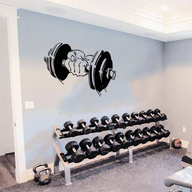 Fitness Wall Decal Gym Workout Motivational Quote Decor T772 - image 1
