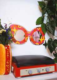 70S Retro Flower Sunglasses