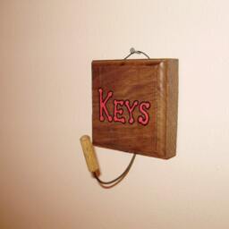 Pair Of Decorative Wood Hat/Key Wall Hanging Hooks - thumbnail 4