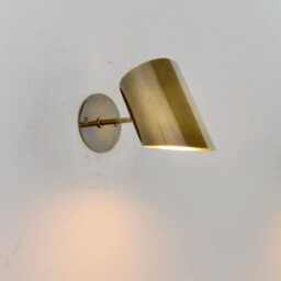 Mid Century Italian Brass Wall Sconce - Modern Home Lighting - thumbnail 2