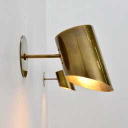 Mid Century Italian Brass Wall Sconce - Modern Home Lighting - thumbnail 1