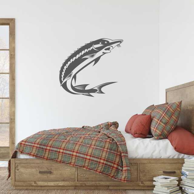 sturgeon Fish Wall Decal Vinyl Man Cave Decor - image 1