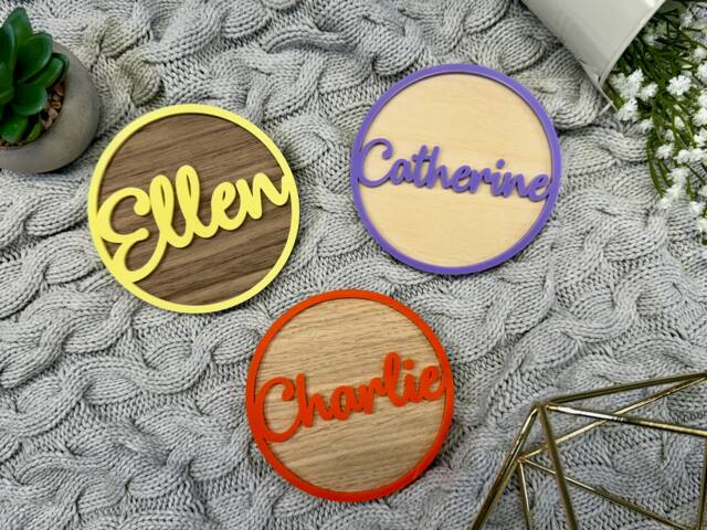 Bedroom Door Sign - Wood Name For Kids Accessories Baby Plaque Wall Announcement Bookshelf Nursery Decor - image 1