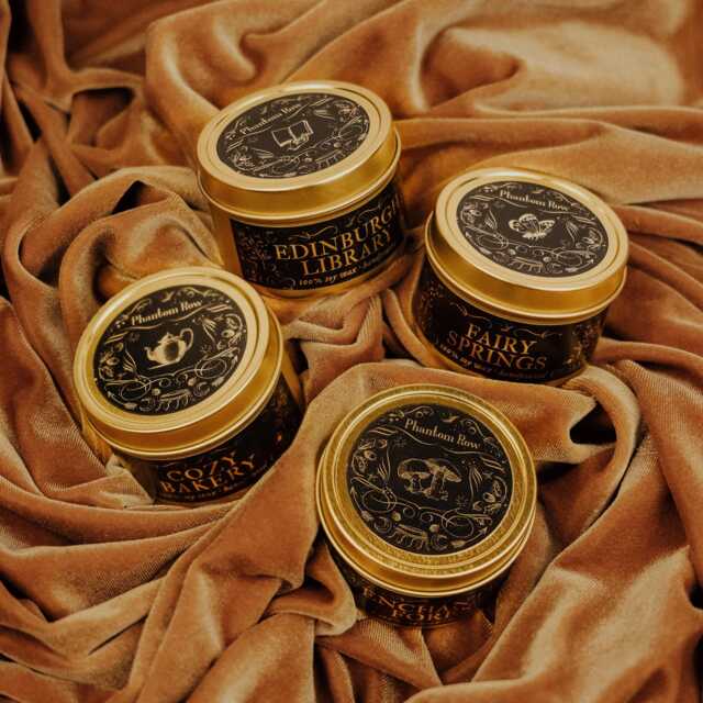 Signature Collection Scented Soy Wax Candle Tins - Cozy Bakery, Edinburgh Library, Enchanted Forest, Fairy Springs - image 1