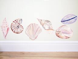 Shell Wall Decals, Nautical Decal, Beach Decor, Sea Decal, Bathroom Decor, Bathroom Decal, Under The Sea, Ocean Nursery, Shell Stickers - thumbnail 1