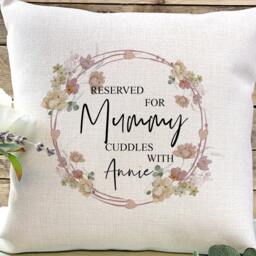 Personalised Mummy Cushion, Mothers Day Gift, Mum Birthday New Christmas Gift From Grandchildren - thumbnail 3