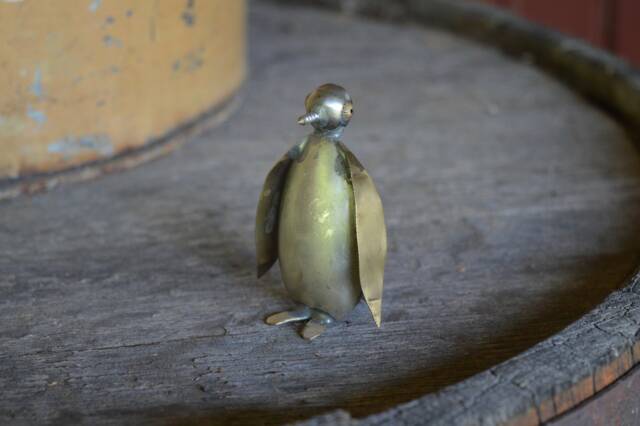 Spoon Penguin Silverware Sculpture Handmade Metal Art By Beats - image 1