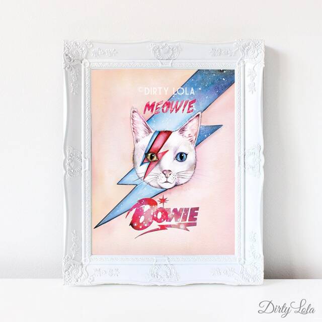 Cat Painting - Meowie Portrait Illustration Art Lovers Watercolor - image 1