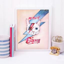 Cat Painting - Meowie Portrait Illustration Art Lovers Watercolor - thumbnail 3