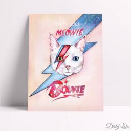 Cat Painting - Meowie Portrait Illustration Art Lovers Watercolor - thumbnail 2