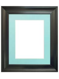 Scandi Black Picture Frame With Blue Mount