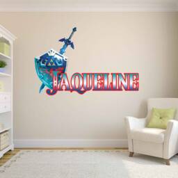 Zelda Decal, Wall Design, Mural, Personalized Decal, Zelda Logo, Link Decal - thumbnail 2