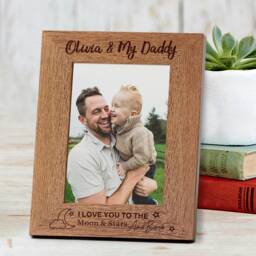 "Personalised Photo Frame Custom Gifts For Dad Daddy Fathers Day Gifts Laser Engraved 7""x5" - thumbnail 2