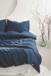 Soft Linen Duvet Cover - 100% Natural Flax Bedding, Lightweight, Eco-Friendly Comforter Cover, Available in Queen, King & Custom Sizes