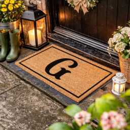 First Home Gift Idea - Custom Welcome Rug Modern Cursive Surname Mat - thumbnail 4
