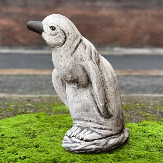 Massive Penguin Sculpture Stone Decoration Concrete Animal Ornament Handmade Figurine Penguin Lover Gift Home - image 1