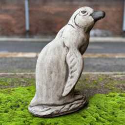 Massive Penguin Sculpture Stone Decoration Concrete Animal Ornament Handmade Figurine Penguin Lover Gift Home - thumbnail 3