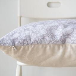 Block Print Pillow Cover Floral Batik, Ethnic Indian Textile - thumbnail 3