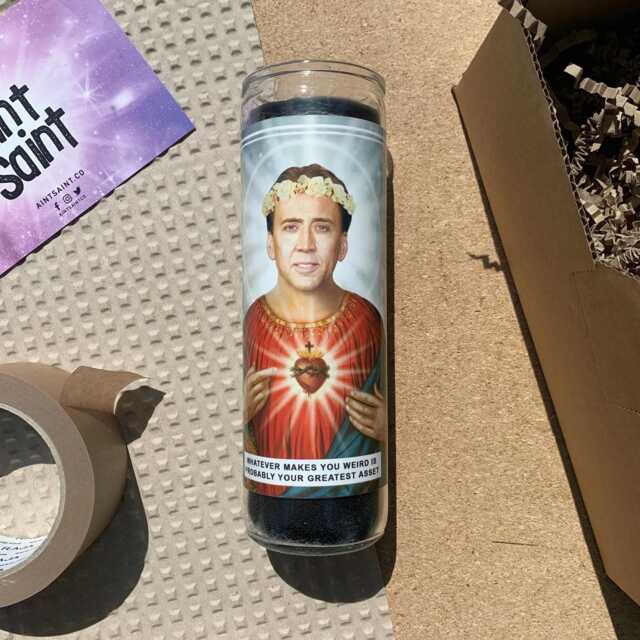 Saint Nicolas Prayer Candle - Scented Vegan Soy Wax - image 1