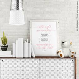 Blush Pink Nursery Decor - On The Night You Were Born Inspirational Printable, As Newborn Wall Art Or Baby Shower Gift You Print 40307 - thumbnail 2