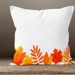 Maple Leaves Throw Cushion Cover/Autumn Pillow Case/Fall Trend Farmhouse Style/ Fall Decor/Fall Combine Throw - thumbnail 2